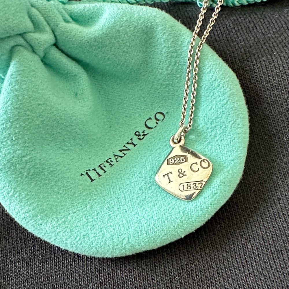 Retired & Rare Tiffany & Co. Silver Rhombus 1837 Necklace